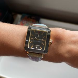 Michele Deco Sport Two-Tone Topaz Dial Watch